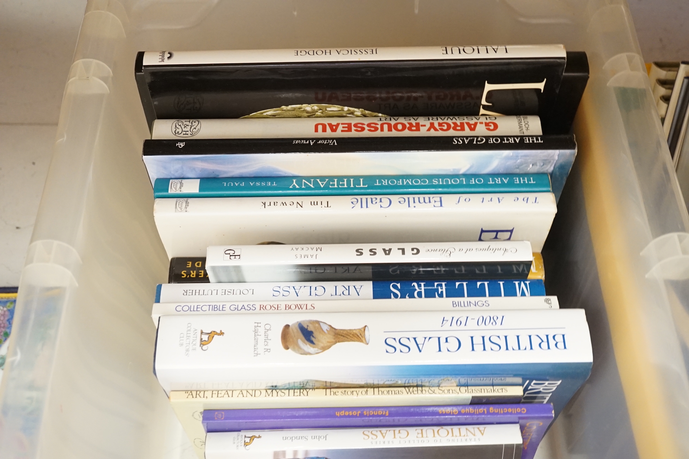 Glass reference books relating to 19th century and later glass
